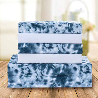 Elegant Comfort 6-Piece Colorful Tie Dye Pattern Sheet Set - Soft as a Hotel Premium Quality Bedding