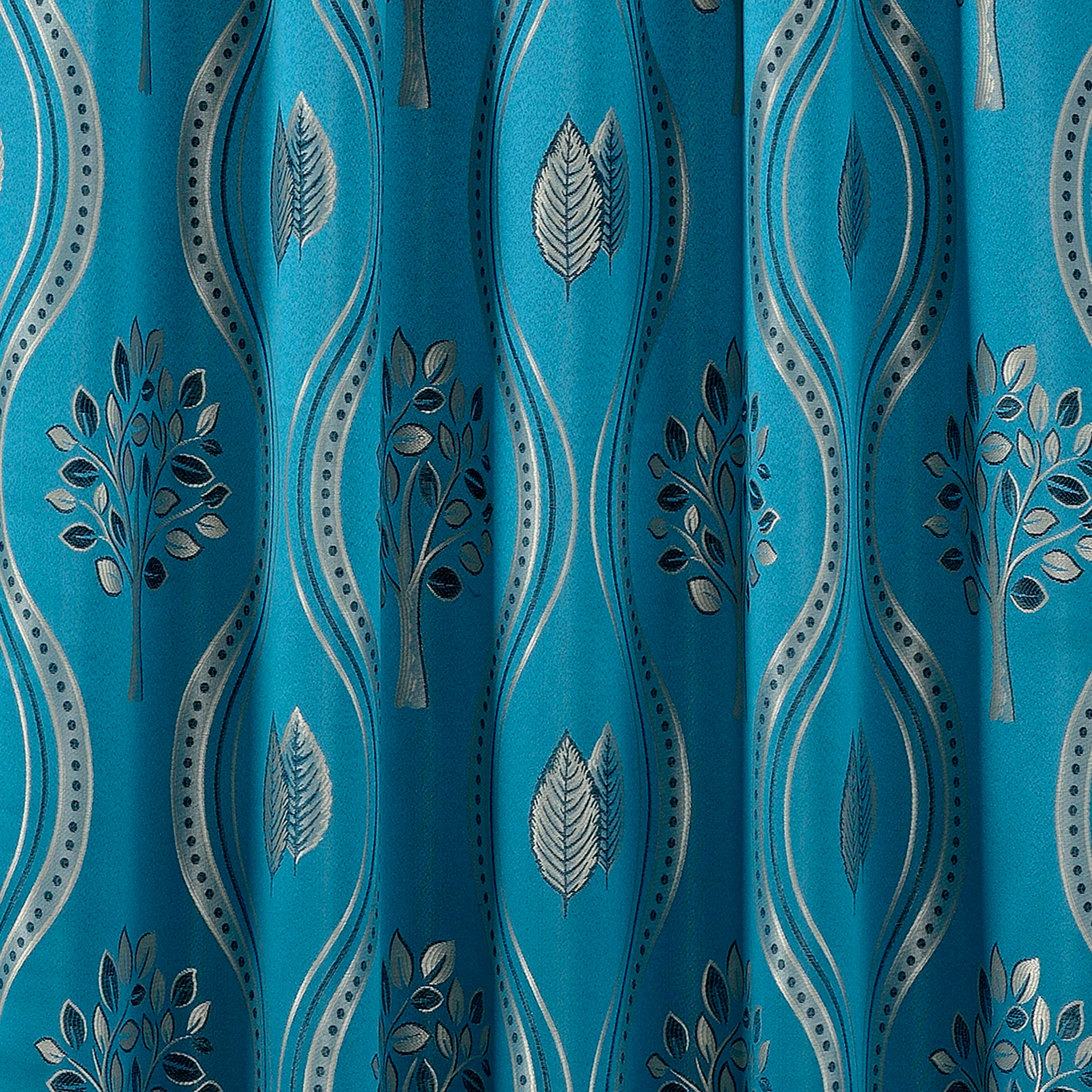 Set of 2 Aurora Curtain Panels- Attached Valance - Rod Pocket- 54" W x 84" L