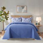 3-Piece Paisley Quilted Reversible Bedspread Coverlet Set