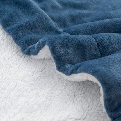 Elegant Comfort Ombre Printed - Sherpa Backed Plush Throw Blankets - 50 x 60 inches