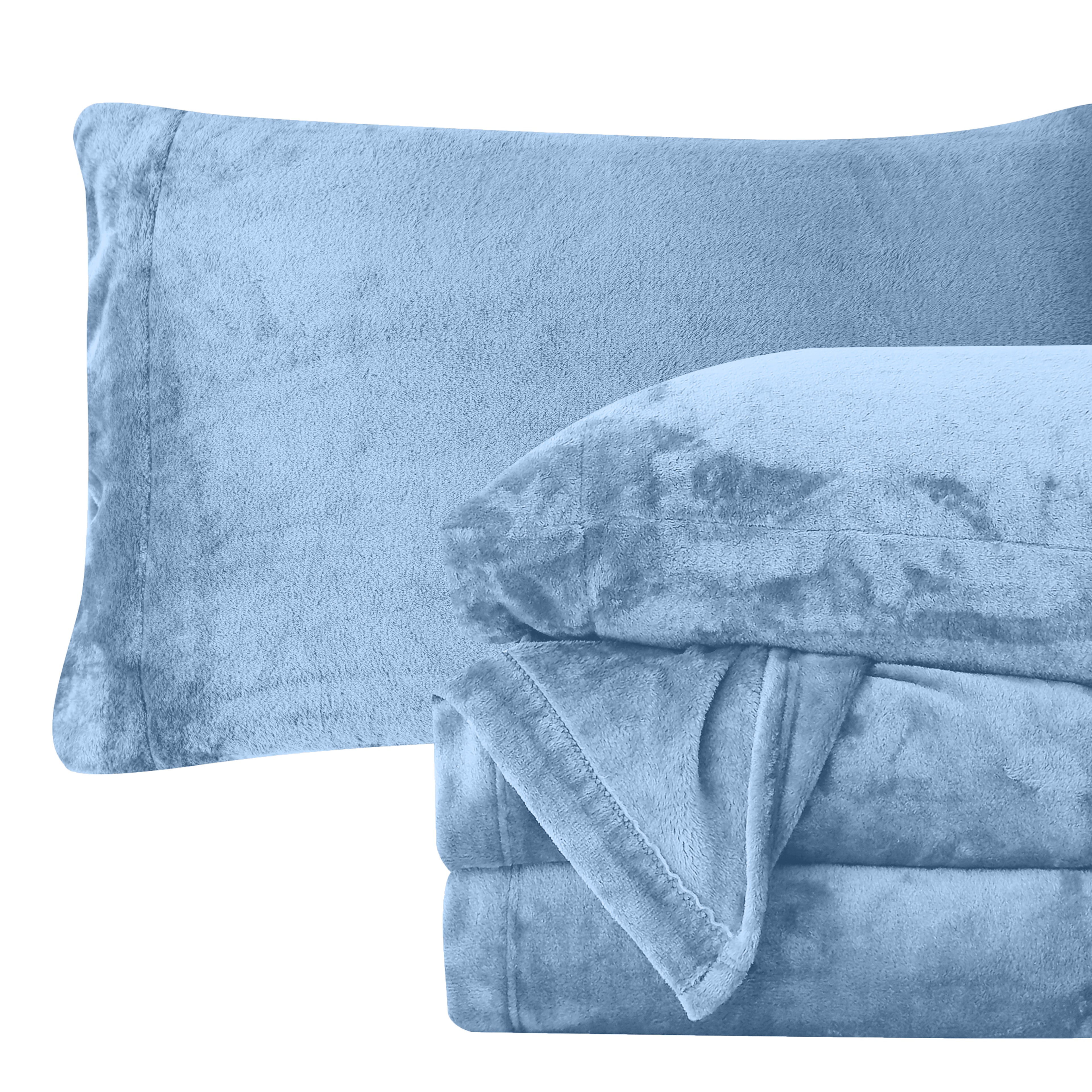 4-Piece Velvet Plush Flannel Sheet Set