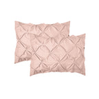 8-Piece Pintuck Pinch Pleated Comforter Set - Includes 4-Piece Sheet Set with Double Sided Storage Pockets
