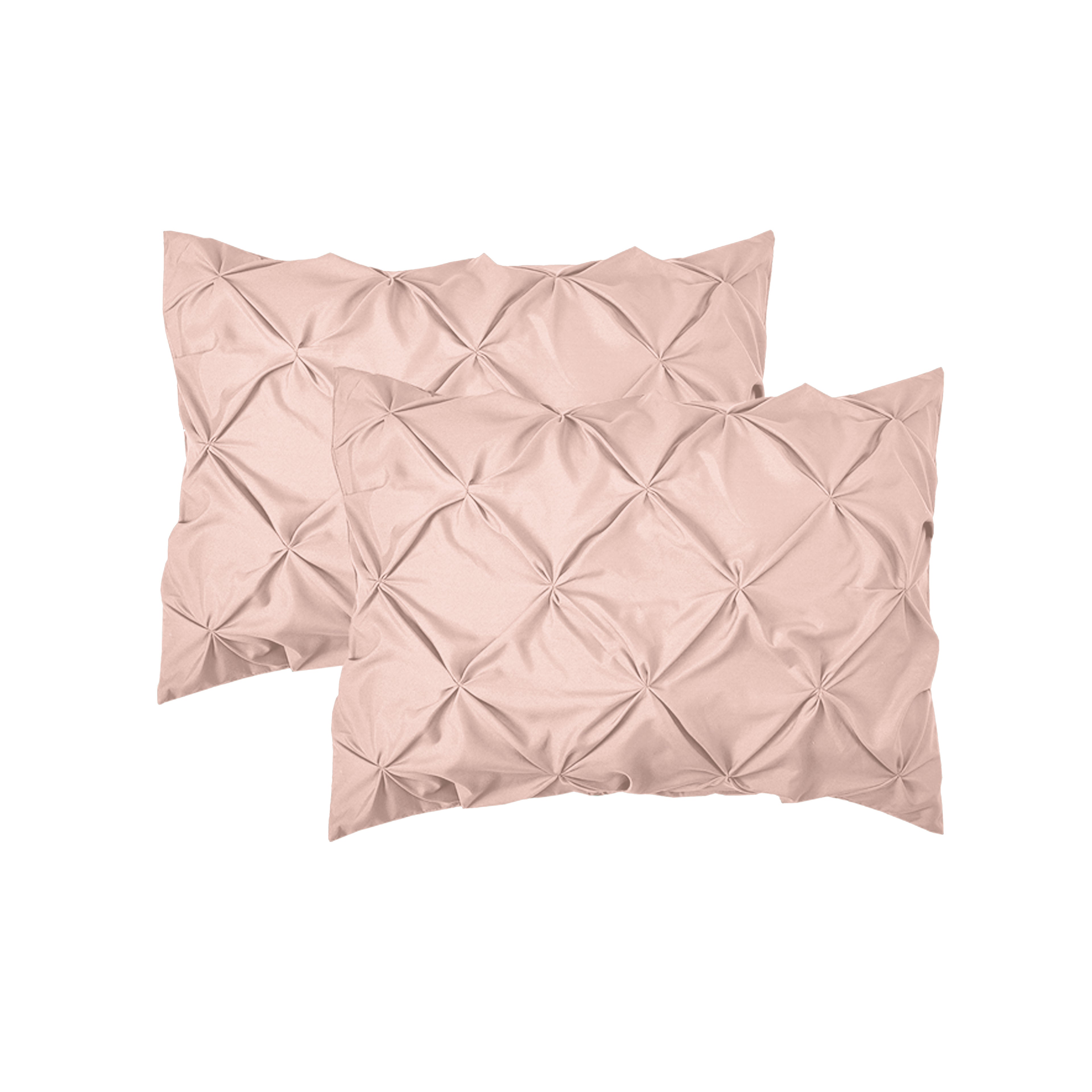 8-Piece Pintuck Pinch Pleated Comforter Set - Includes 4-Piece Sheet Set with Double Sided Storage Pockets