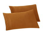 Set of 2 Pillowcases- 3 Line Embroidery
