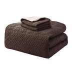 3-Piece Majestic Quilted Reversible Bedspread Coverlet Set