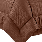 8-Piece Bamboo Floral Pattern Comforter Set- Includes 4-Piece Sheet Set with Double Sided Storage Pockets