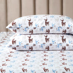 4-Piece Holiday Cotton Flannel Sheet Set - 100% Turkish Cotton