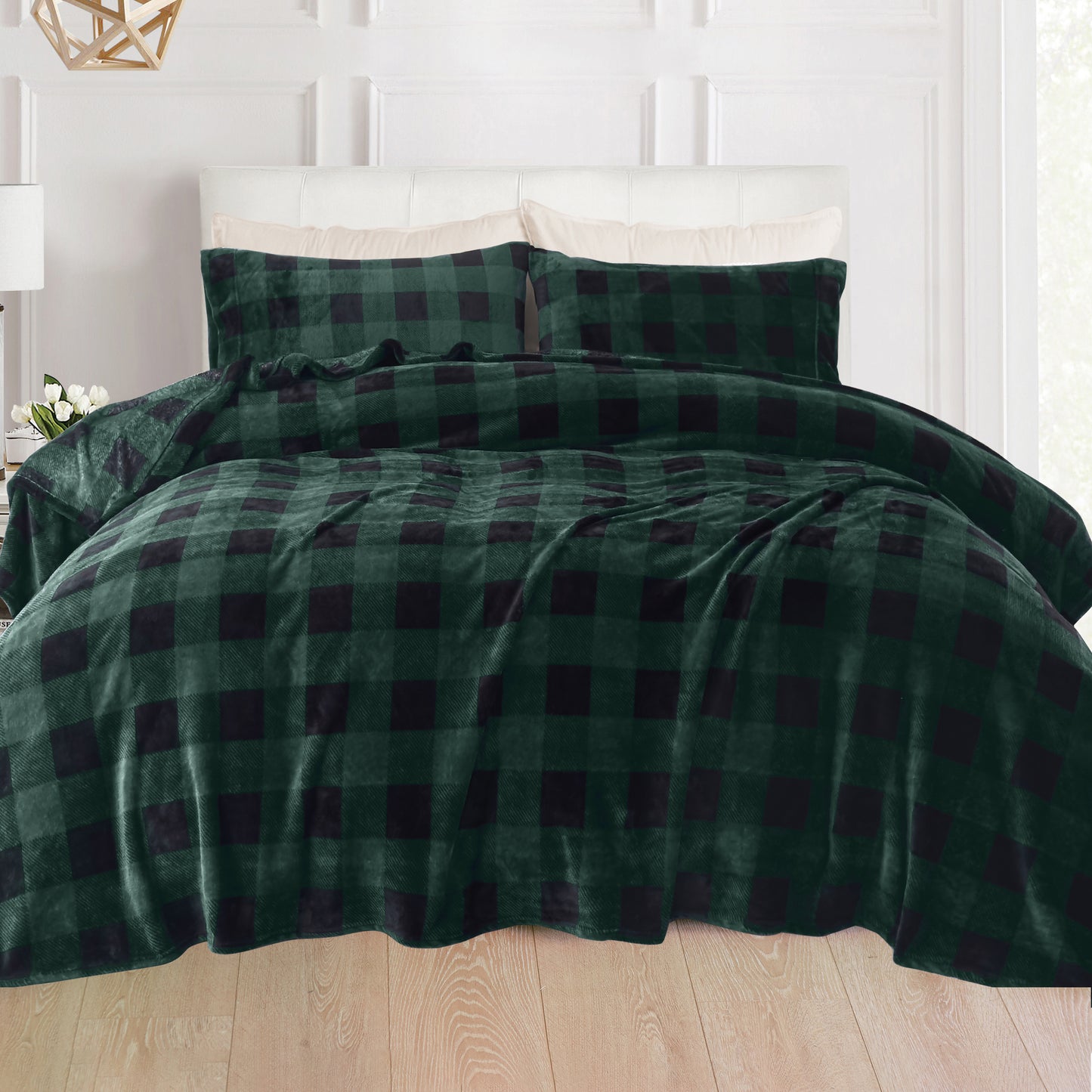 Elegant Comfort 4-Piece Velvet Plush Flannel Sheet Set