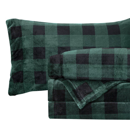 Elegant Comfort 4-Piece Velvet Plush Flannel Sheet Set