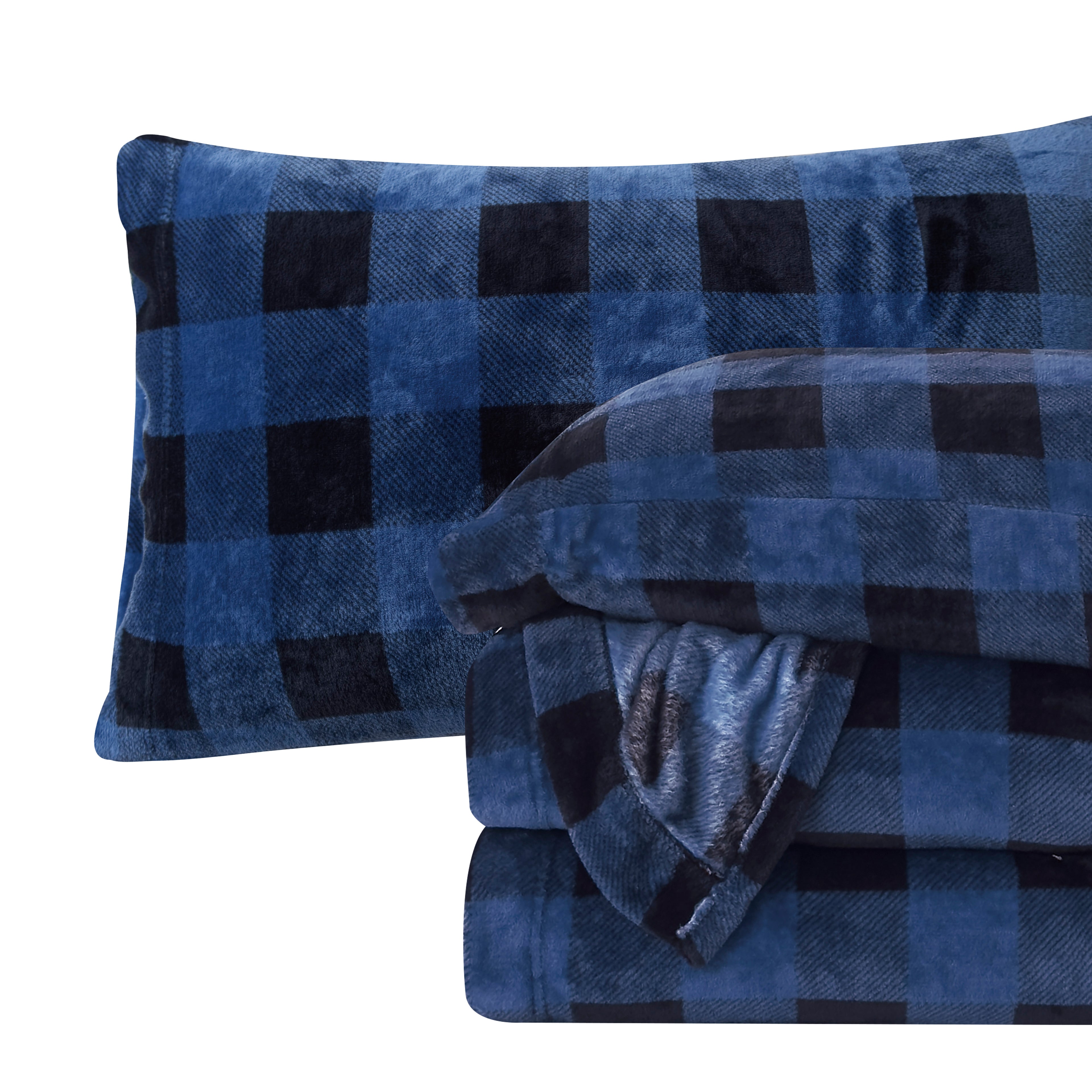 4-Piece Velvet Plush Flannel Sheet Set
