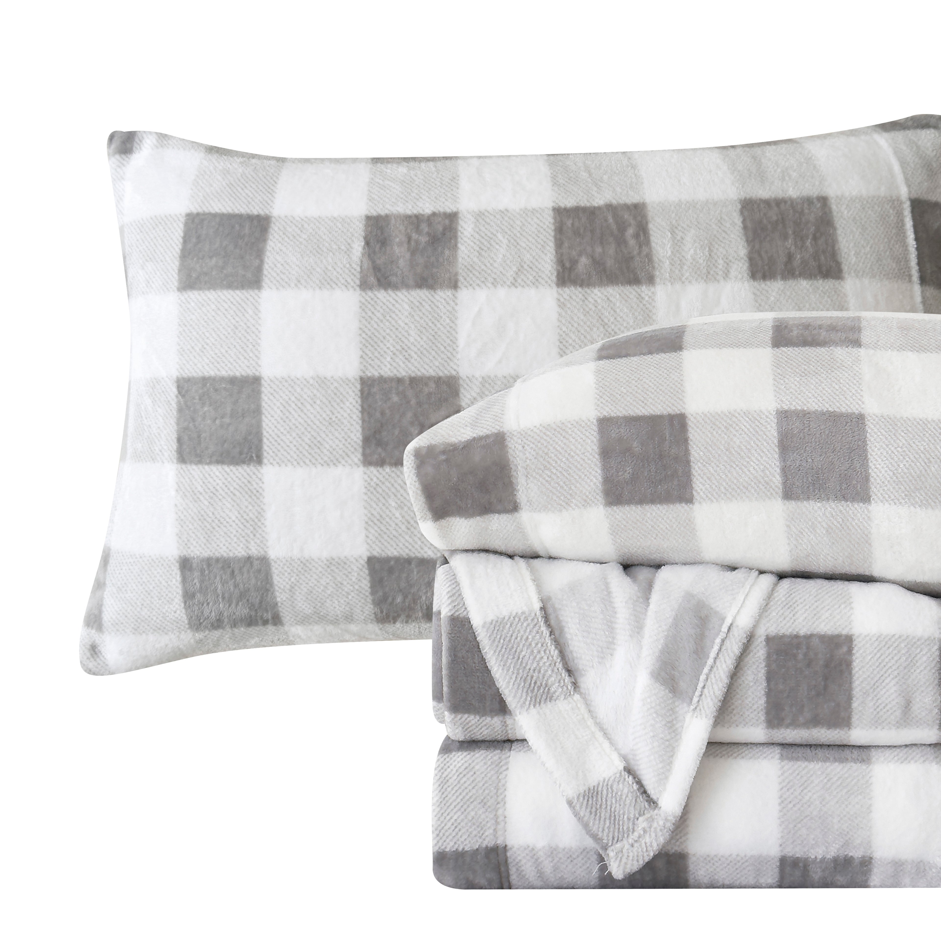 4-Piece Velvet Plush Flannel Sheet Set