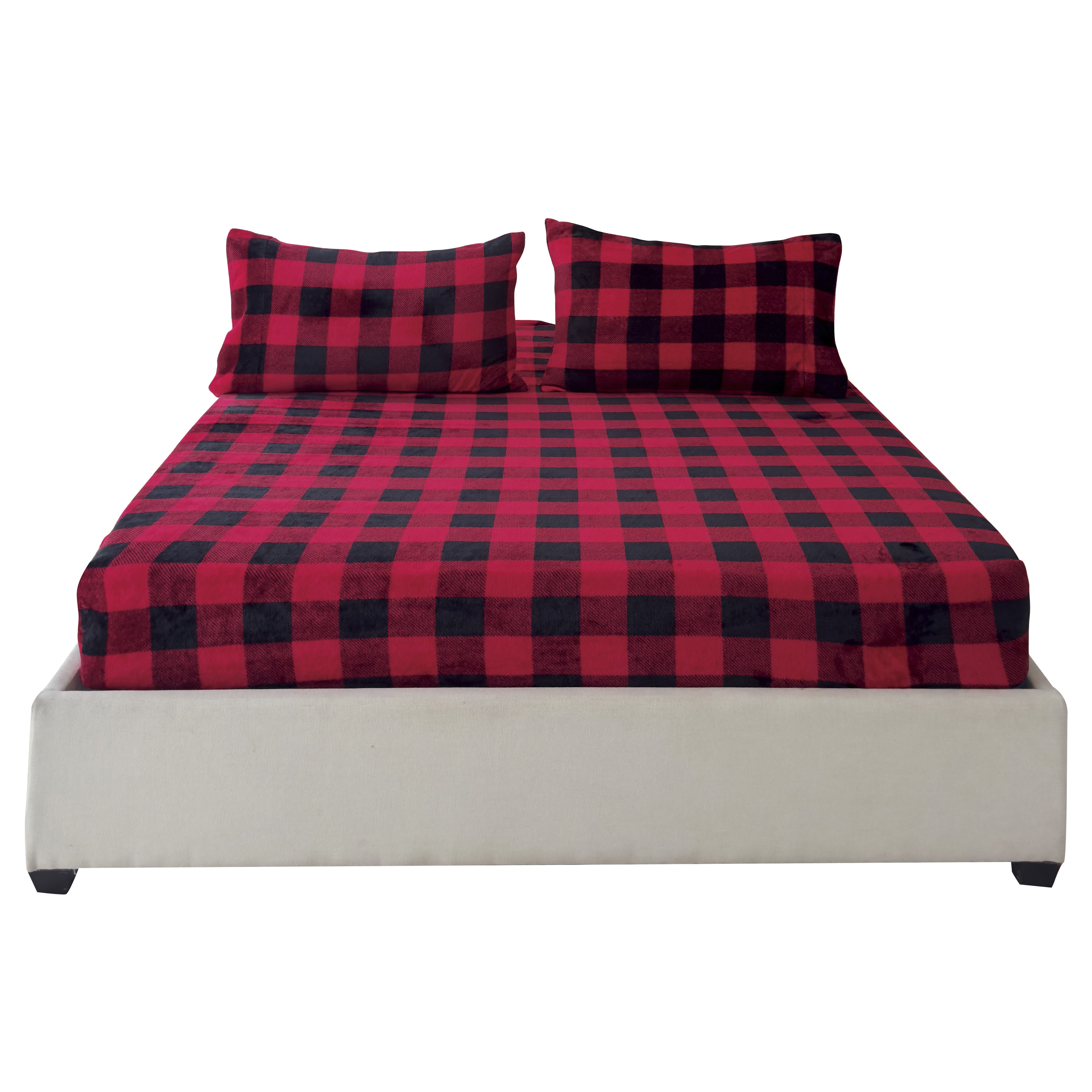 4-Piece Velvet Plush Flannel Sheet Set