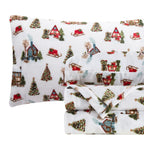 4-Piece Holiday Christmas Velvet Plush Flannel Sheet Set