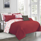 10-Piece Tie-Dye Comforter Set, Includes 6-Piece Sheet Set with Double Sided Storage Pockets