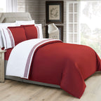 3-Piece Greek Embroidered Duvet Cover Set