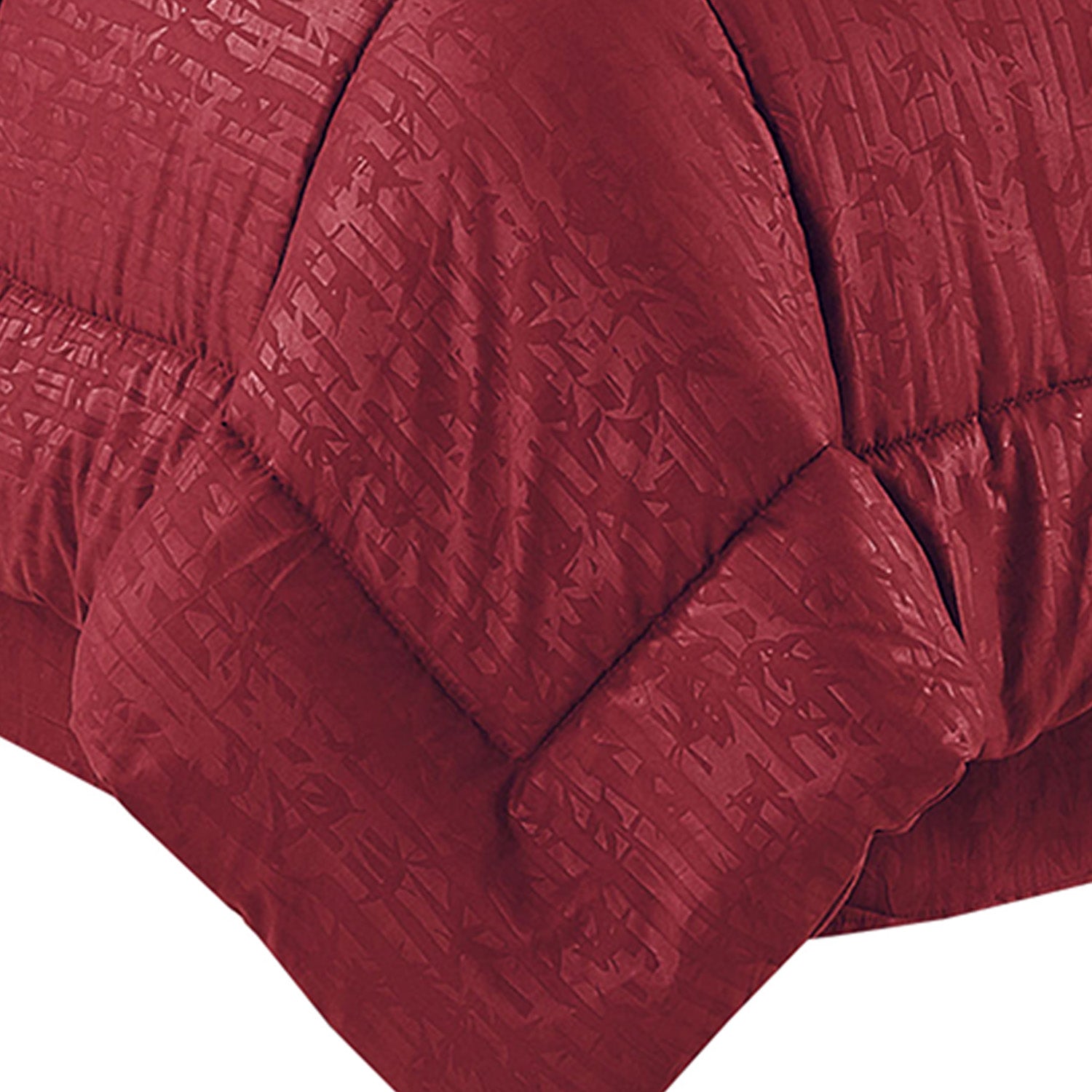 8-Piece Bamboo Floral Pattern Comforter Set- Includes 4-Piece Sheet Set with Double Sided Storage Pockets
