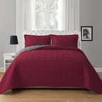 3-Piece Majestic Quilted Reversible Bedspread Coverlet Set