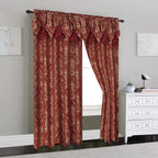 Set of 2 Penelope Jacquard Look Curtain Panels - 54" W x 84" L