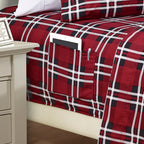 6-Piece Plaid Pattern Bed Sheet Set - Soft as a Hotel Premium Quality