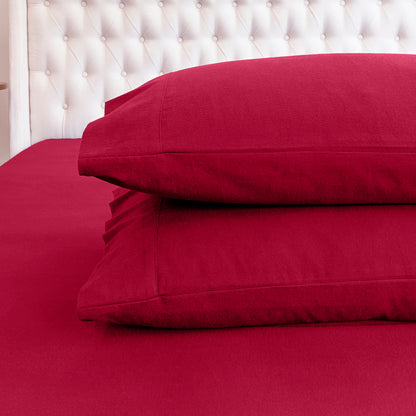 Elegant Comfort 4-Piece Cotton Flannel Sheet Set - 100% Turkish Cotton