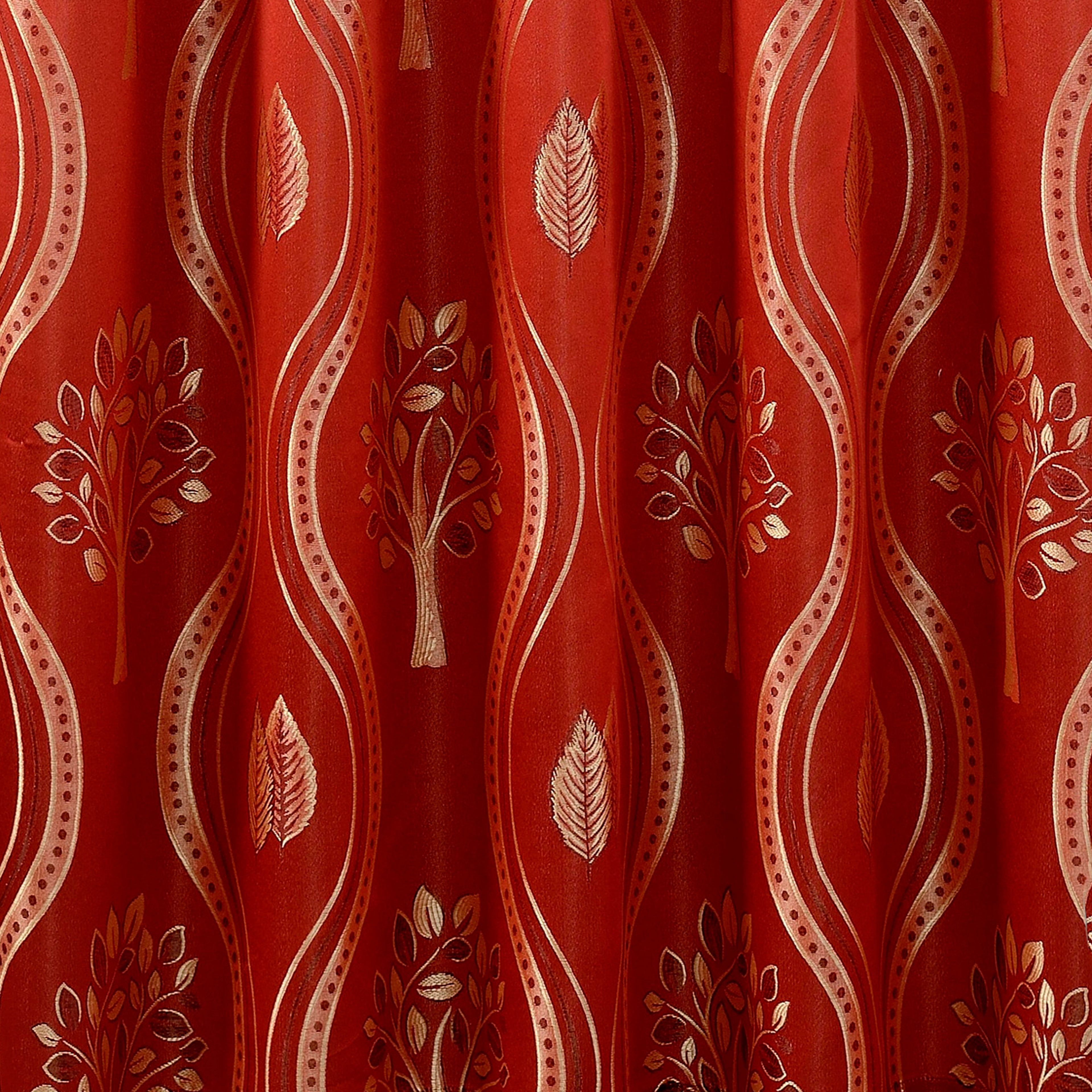 Set of 2 Aurora Curtain Panels- Attached Valance - Rod Pocket- 54" W x 84" L
