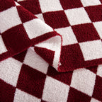 50" x 70"  Ultra Soft Checkered Knitted Throw Blanket