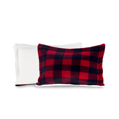 Elegant Comfort 3-Piece Buffalo Micro-Suede Reversible Sherpa - Lodge-Plaid Pattern Comforter Set