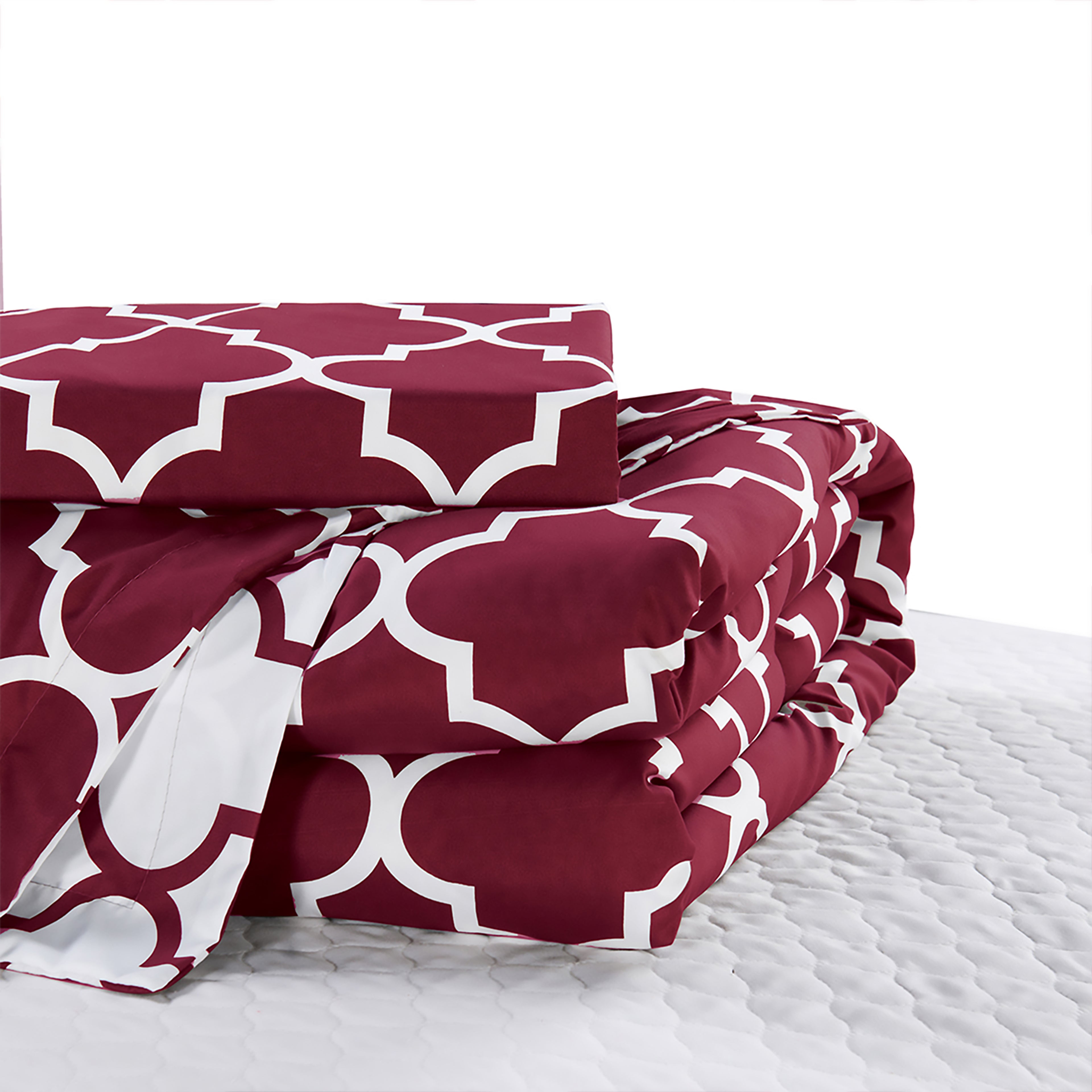 3-Piece Moroccan Trellis Reversible Comforter Set