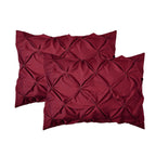 8-Piece Pintuck Pinch Pleated Comforter Set - Includes 4-Piece Sheet Set with Double Sided Storage Pockets