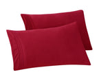 Set of 2 Pillowcases- 3 Line Embroidery