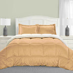 3-Piece Micro-Suede Reversible Sherpa - Solid Color Design Comforter Set