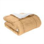 3-Piece Micro-Suede Reversible Sherpa - Solid Color Design Comforter Set