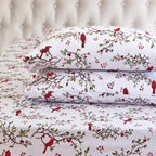 4-Piece Holiday Cotton Flannel Sheet Set - 100% Turkish Cotton
