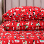 4-Piece Holiday Cotton Flannel Sheet Set - 100% Turkish Cotton