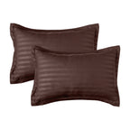 8-Piece Dobby Stripe Comforter Set - Includes 4-Piece Sheet Set with Double Sided Storage Pockets