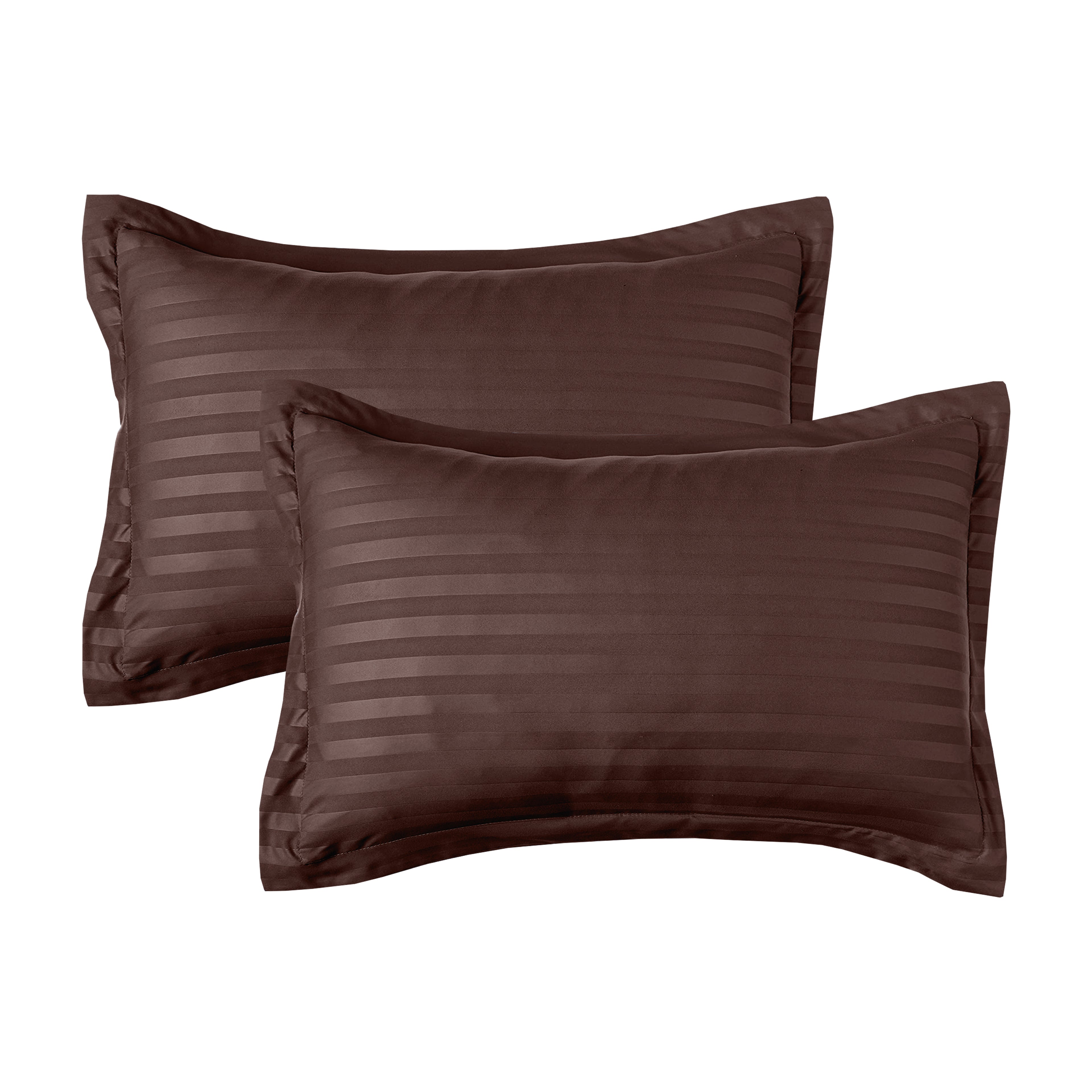 8-Piece Dobby Stripe Comforter Set - Includes 4-Piece Sheet Set with Double Sided Storage Pockets
