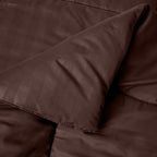 8-Piece Dobby Stripe Comforter Set - Includes 4-Piece Sheet Set with Double Sided Storage Pockets