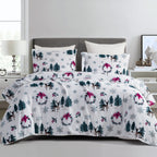 4-Piece Holiday Christmas Velvet Plush Flannel Sheet Set