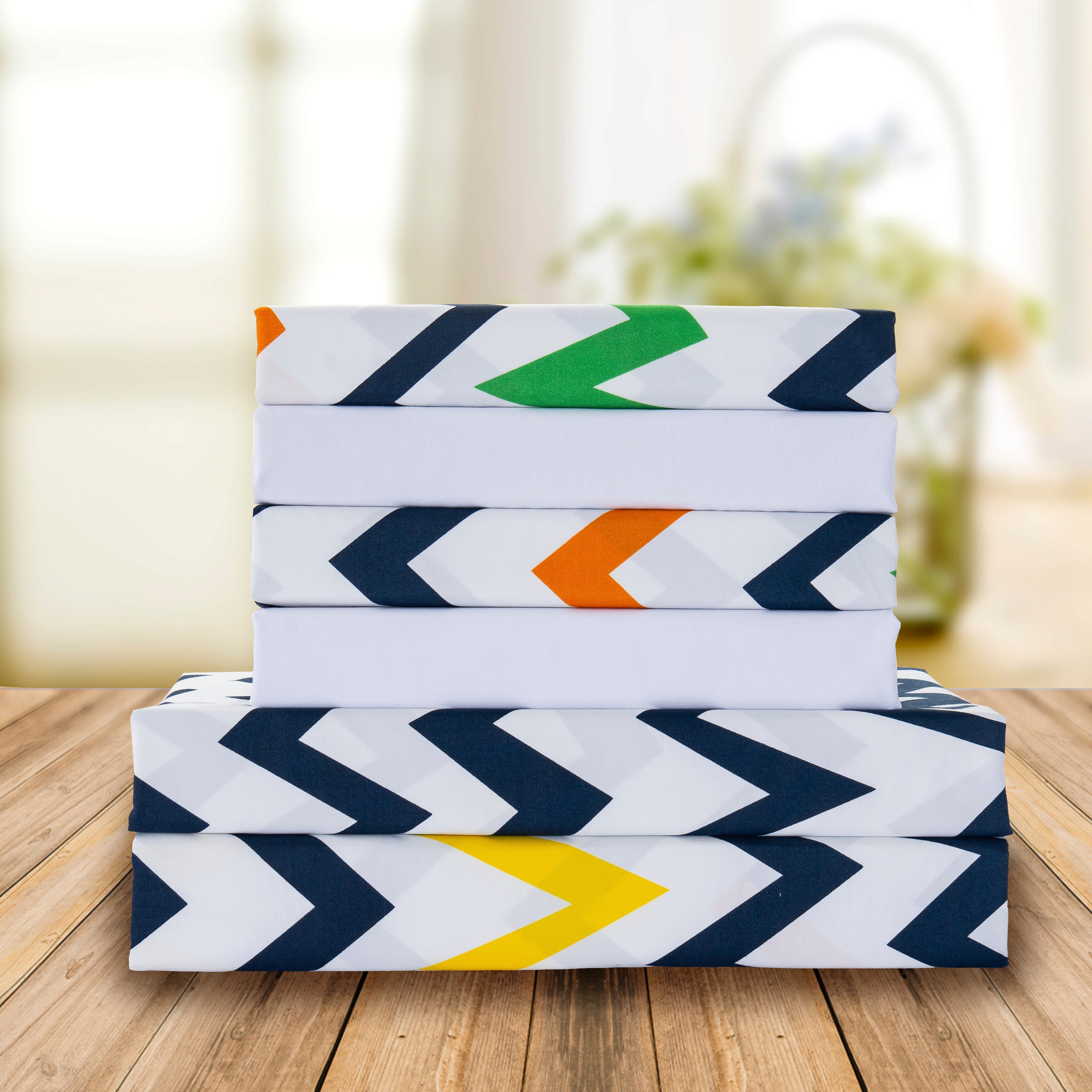 6-Piece Chevron Pattern - Soft as a Hotel Premium Quality Sheet Set