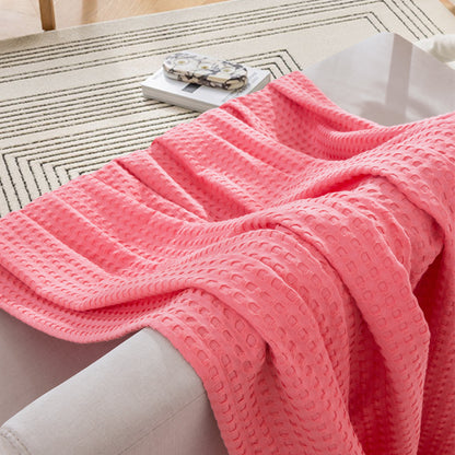 Elegant Comfort Cotton Waffle Blanket