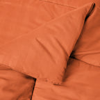 8-Piece Dobby Stripe Comforter Set - Includes 4-Piece Sheet Set with Double Sided Storage Pockets