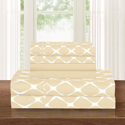 Elegant Comfort 6-Piece Bloomingdale Sheet Set - Comparable to a Hotel Premium Quality