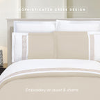 3-Piece Greek Embroidered Duvet Cover Set