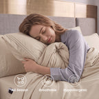 Extra deep Pocket 3 Line Embroidery, 6-Piece Sheet Set