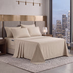 Extra deep Pocket 3 Line Embroidery, 6-Piece Sheet Set