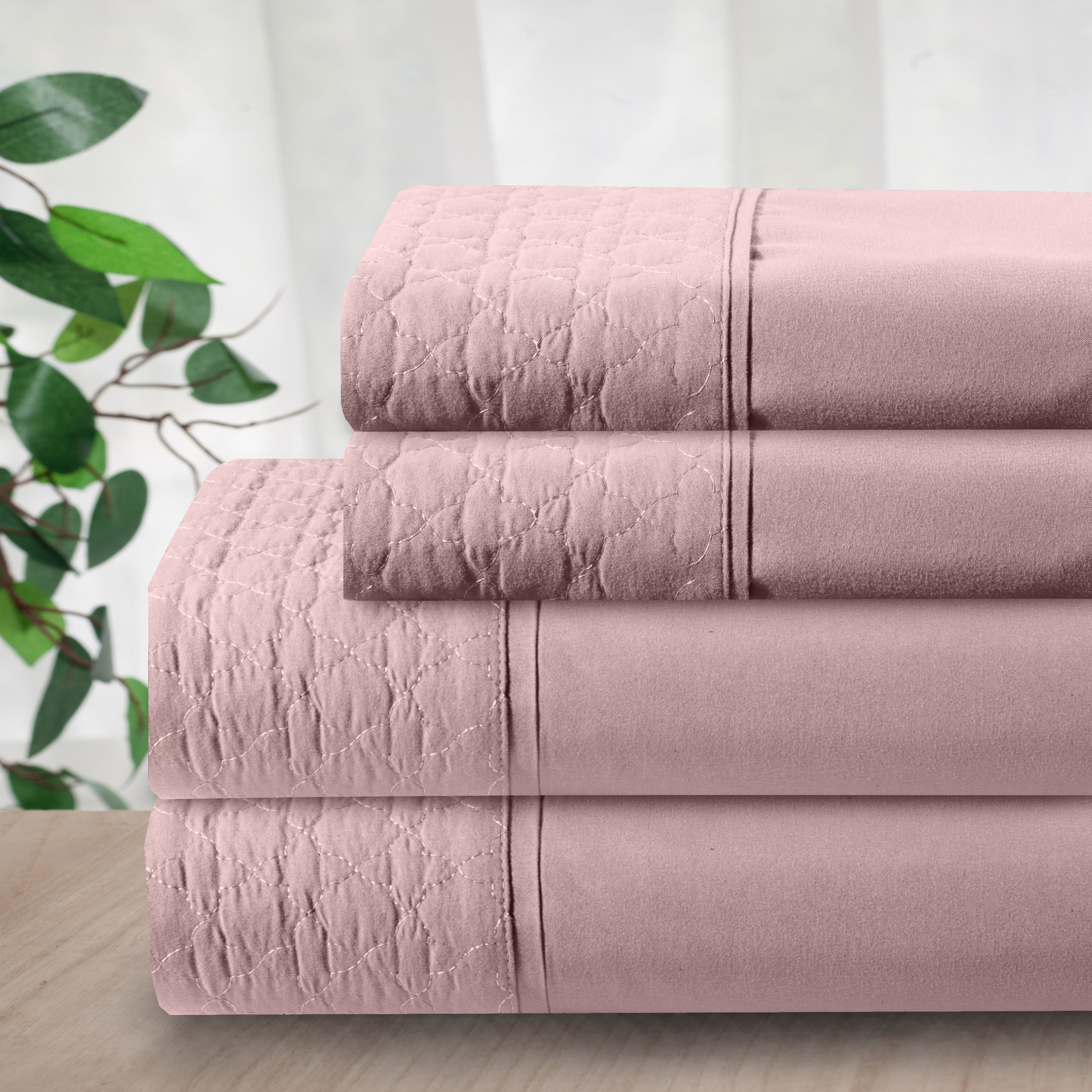 Quilted 4-Piece Sheet Set, Premium Hotel Quality