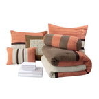 12-Piece Cirena Micro suede Comforter Set, Includes 6-Piece Sheet Set with Double Sided Storage Pockets