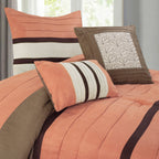 12-Piece Cirena Micro suede Comforter Set, Includes 6-Piece Sheet Set with Double Sided Storage Pockets