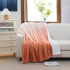 Ombre Printed - Sherpa Backed Plush Throw Blankets - 50 x 60 inches