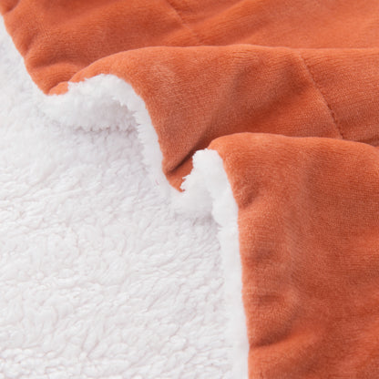 Elegant Comfort Ombre Printed - Sherpa Backed Plush Throw Blankets - 50 x 60 inches
